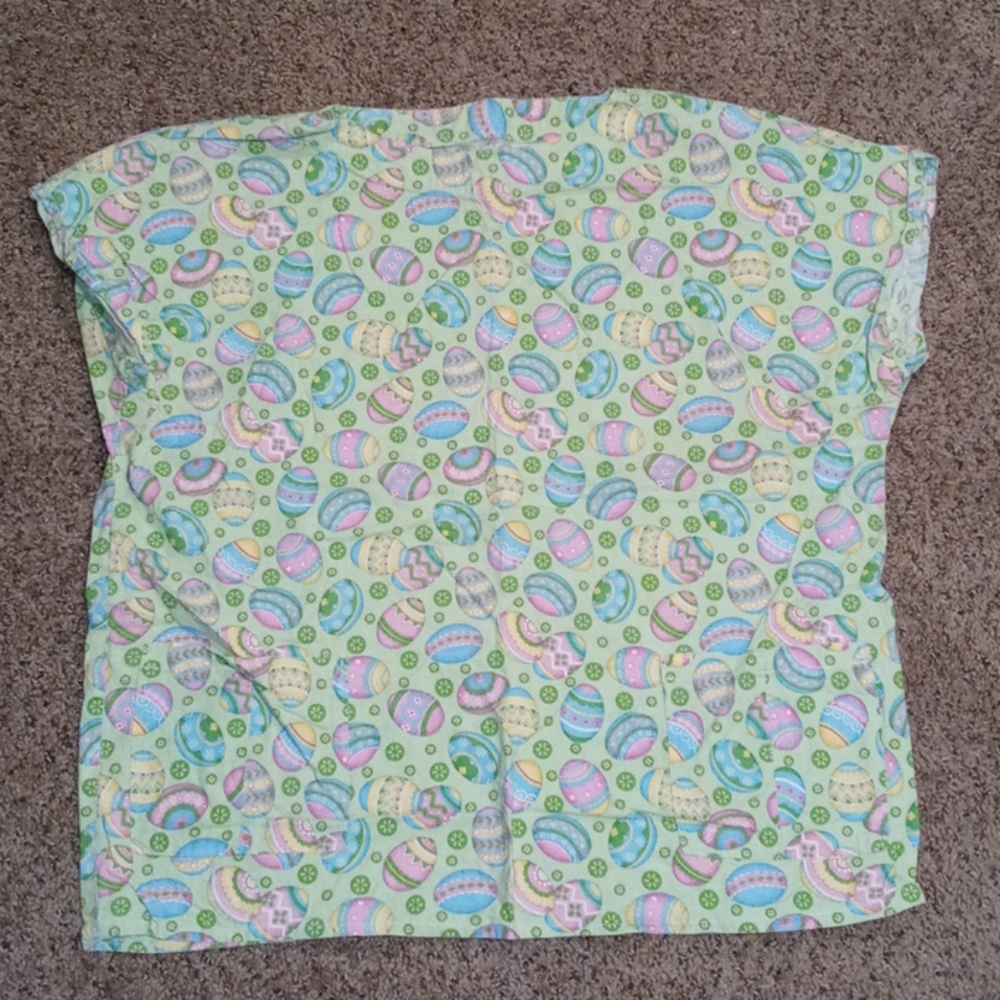 Handmade Easter Nurse Scrub Top